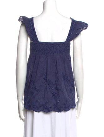 Juliet Dunn Square Neckline Short Sleeve Blouse