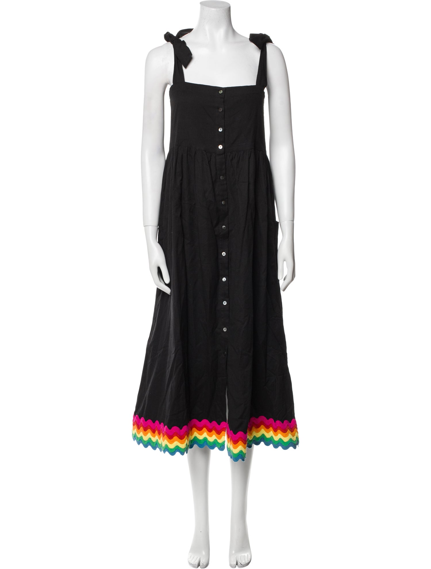 Juliet Dunn Square Neckline Long Dress w/ Tags