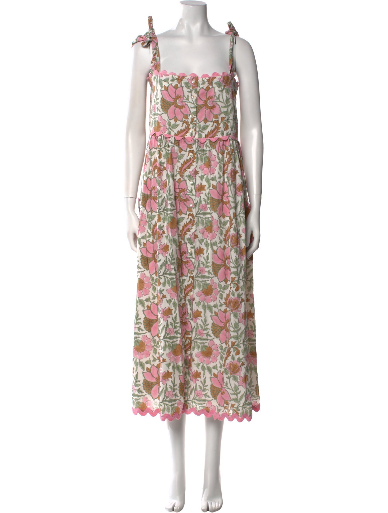 Juliet Dunn Floral Print Long Dress
