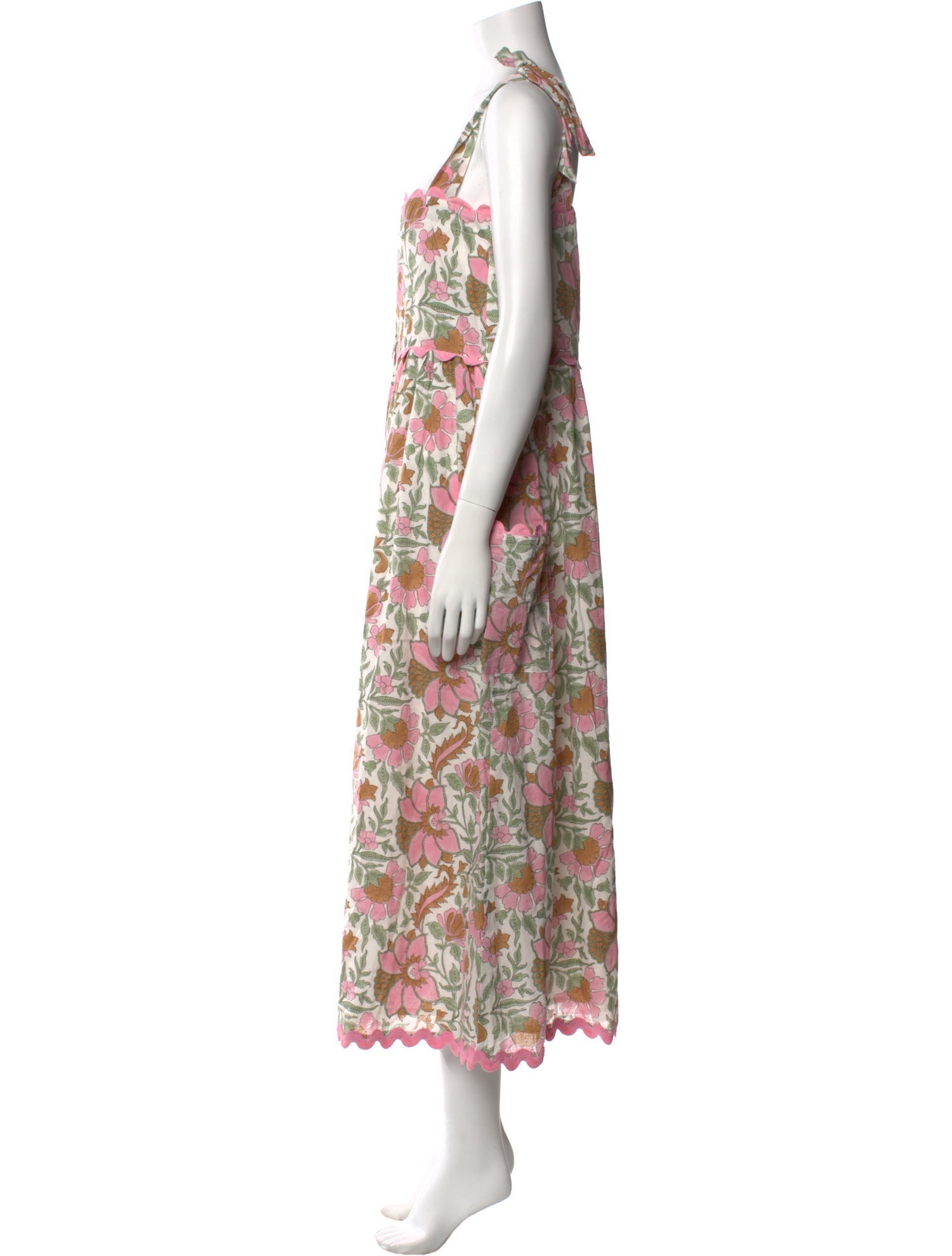 Juliet Dunn Floral Print Long Dress