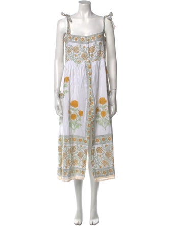 Juliet Dunn Floral Print Long Dress