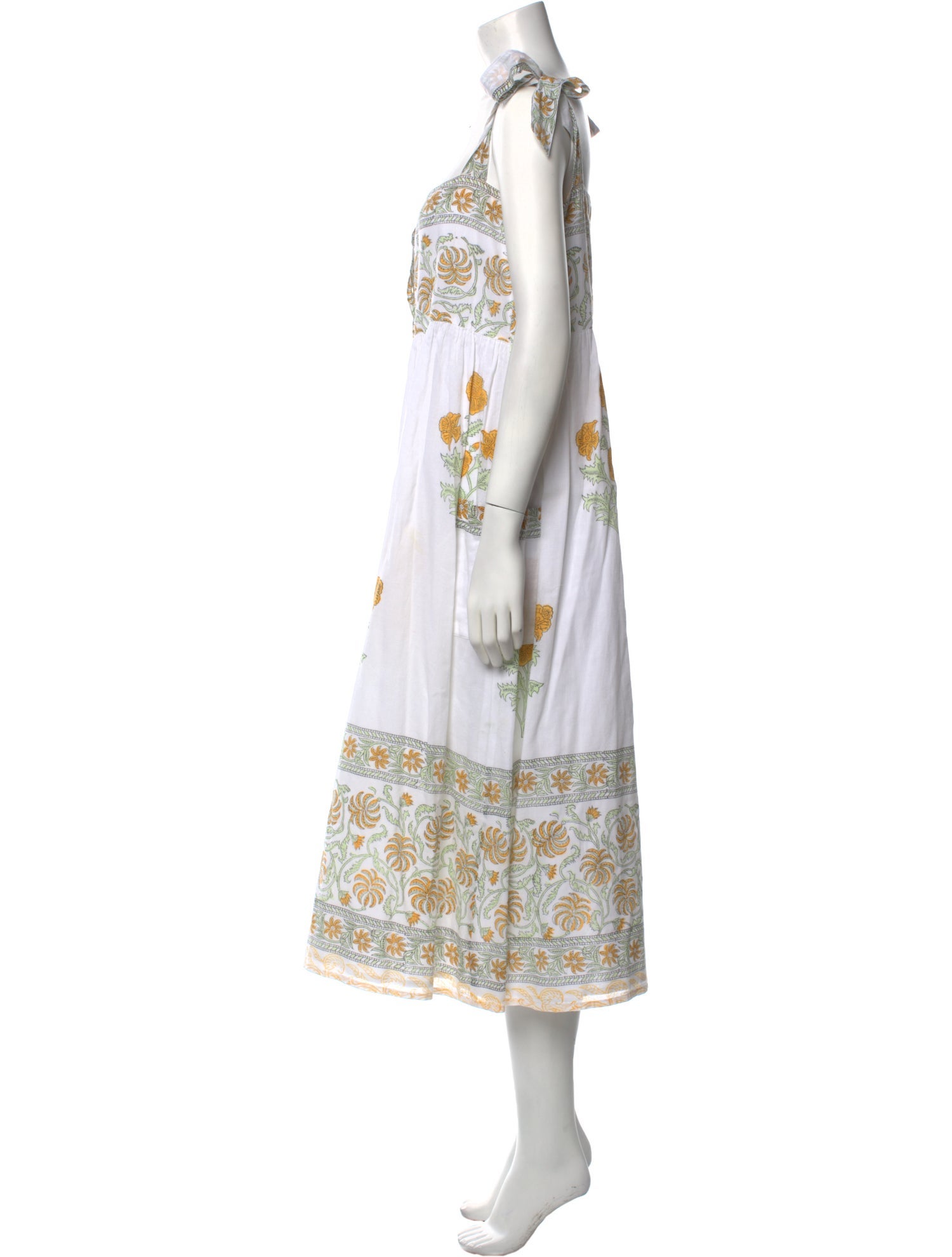 Juliet Dunn Floral Print Long Dress