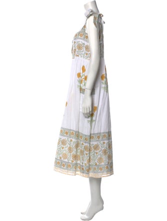 Juliet Dunn Floral Print Long Dress