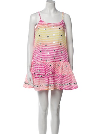 Juliet Dunn Striped Mini Dress