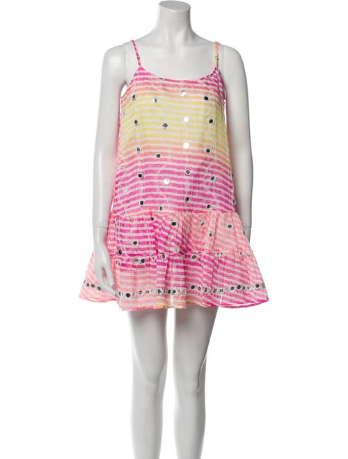 Juliet Dunn Striped Mini Dress