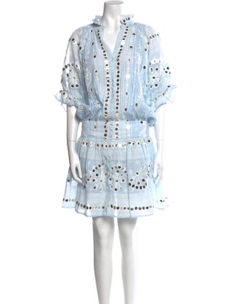 Juliet Dunn Printed Knee-Length Dress