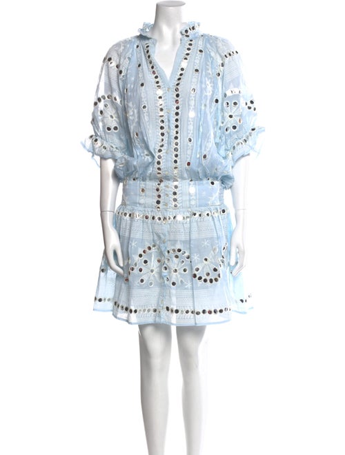 Juliet Dunn Printed Knee-Length Dress