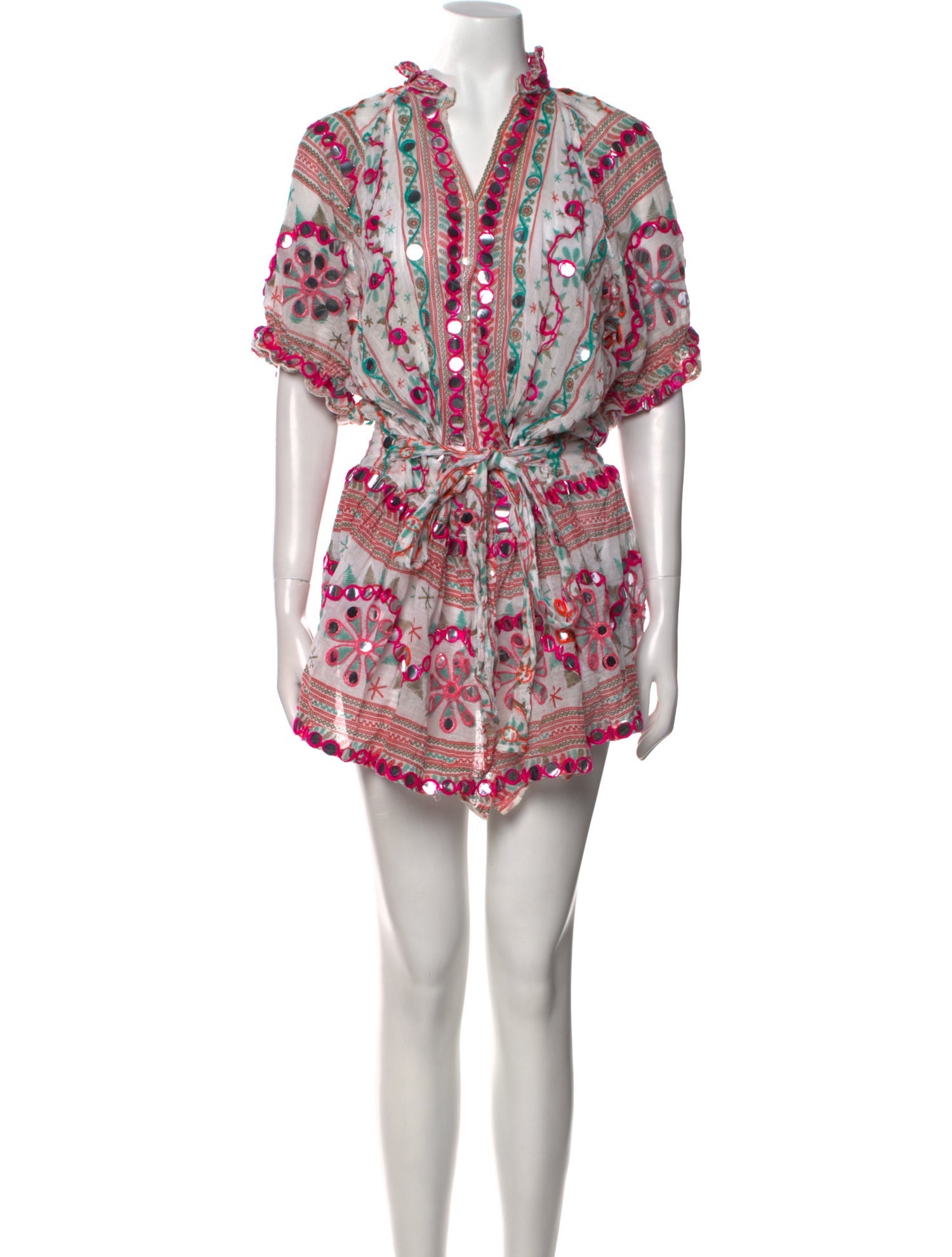 Juliet Dunn Printed Mini Dress