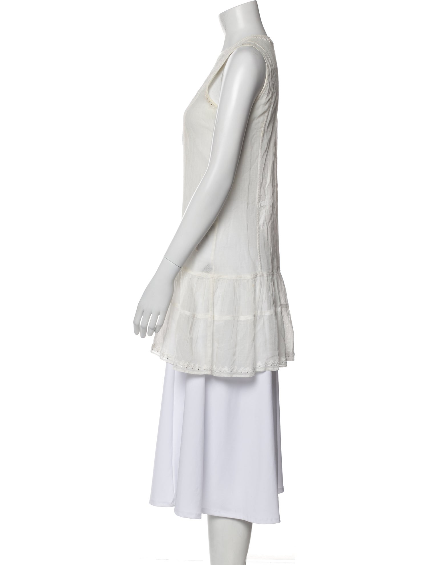 Juliet Dunn Scoop Neck Sleeveless Tunic