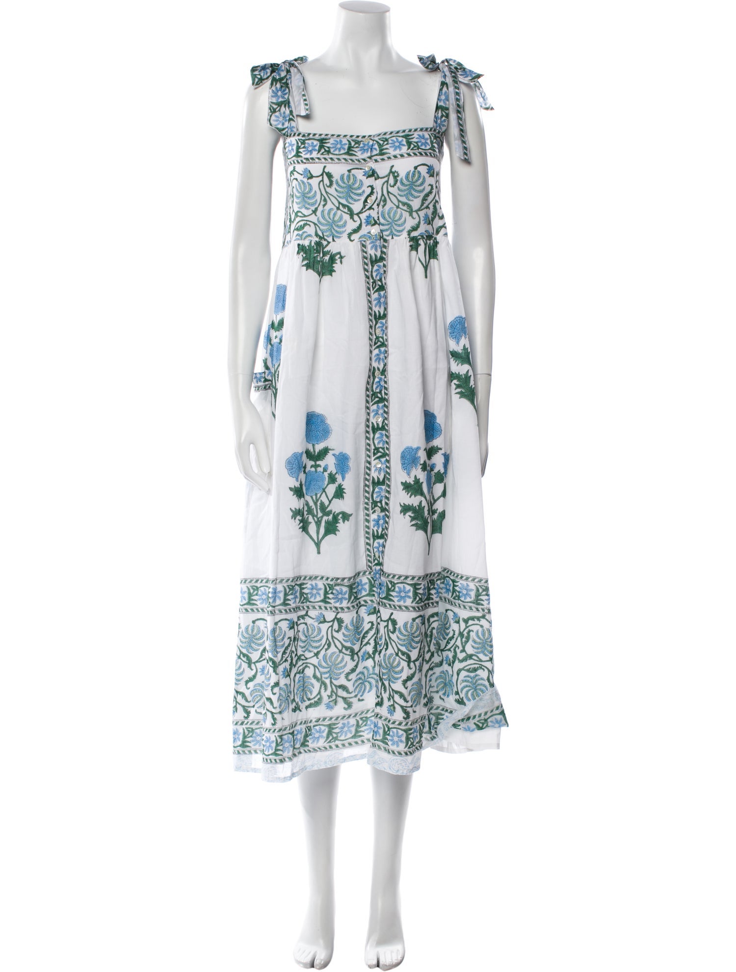 Juliet Dunn Floral Print Long Dress