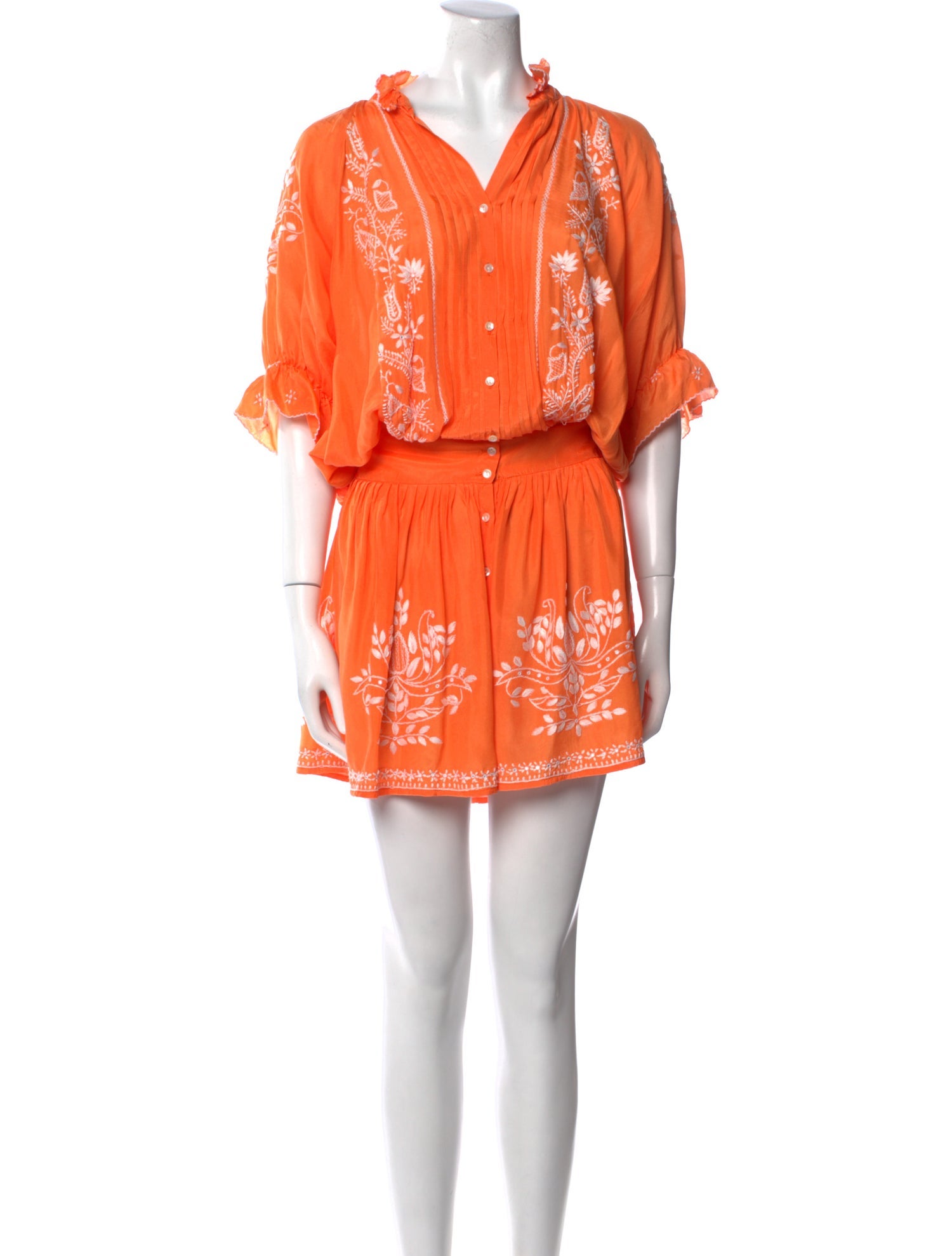 Juliet Dunn Silk Knee-Length Dress