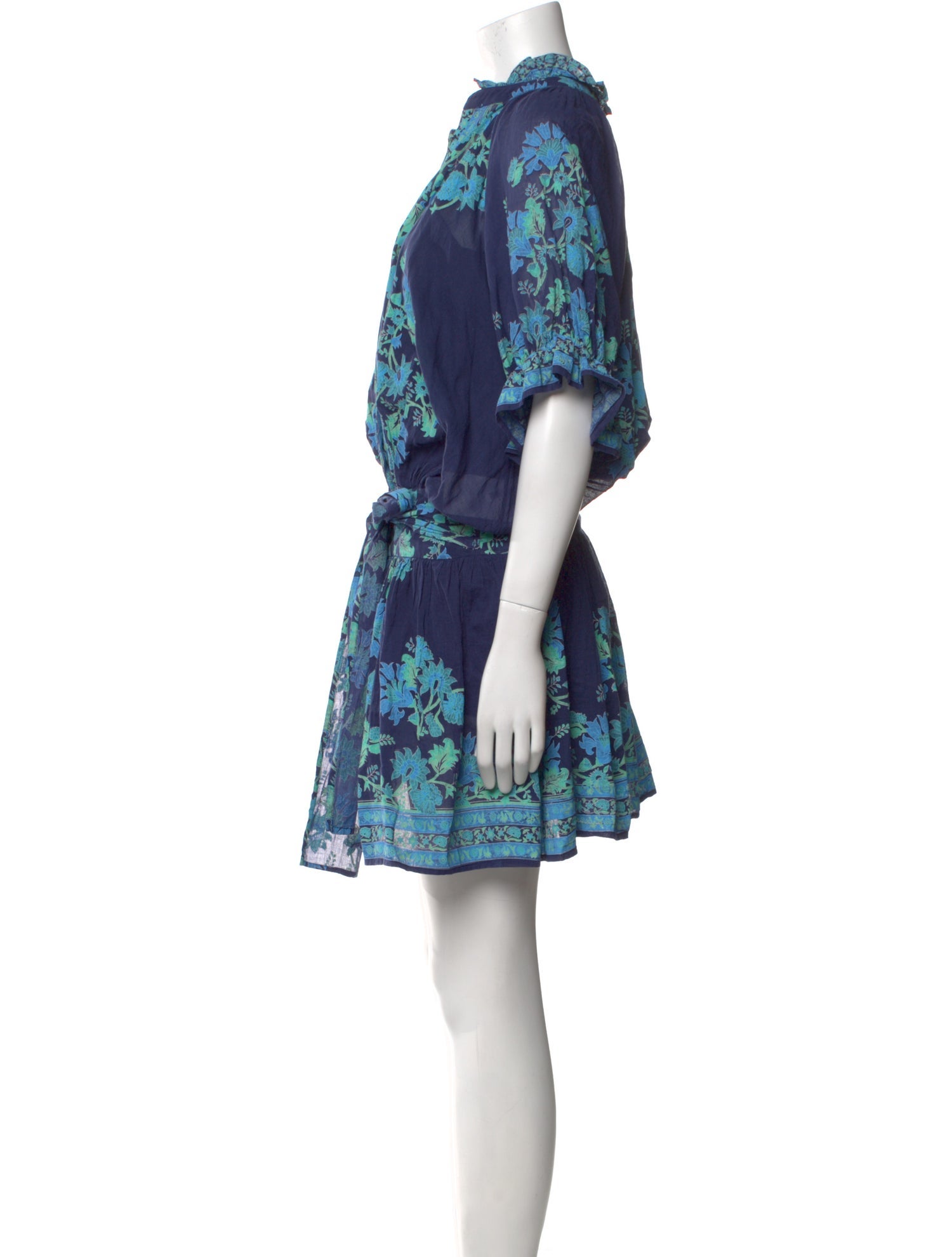 Juliet Dunn Floral Print Mini Dress