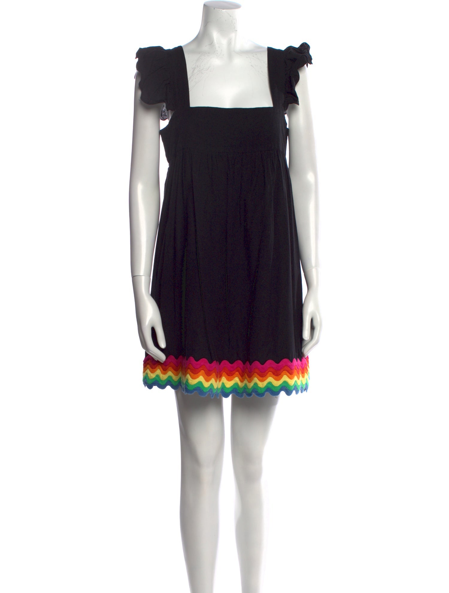 Juliet Dunn Square Neckline Mini Dress