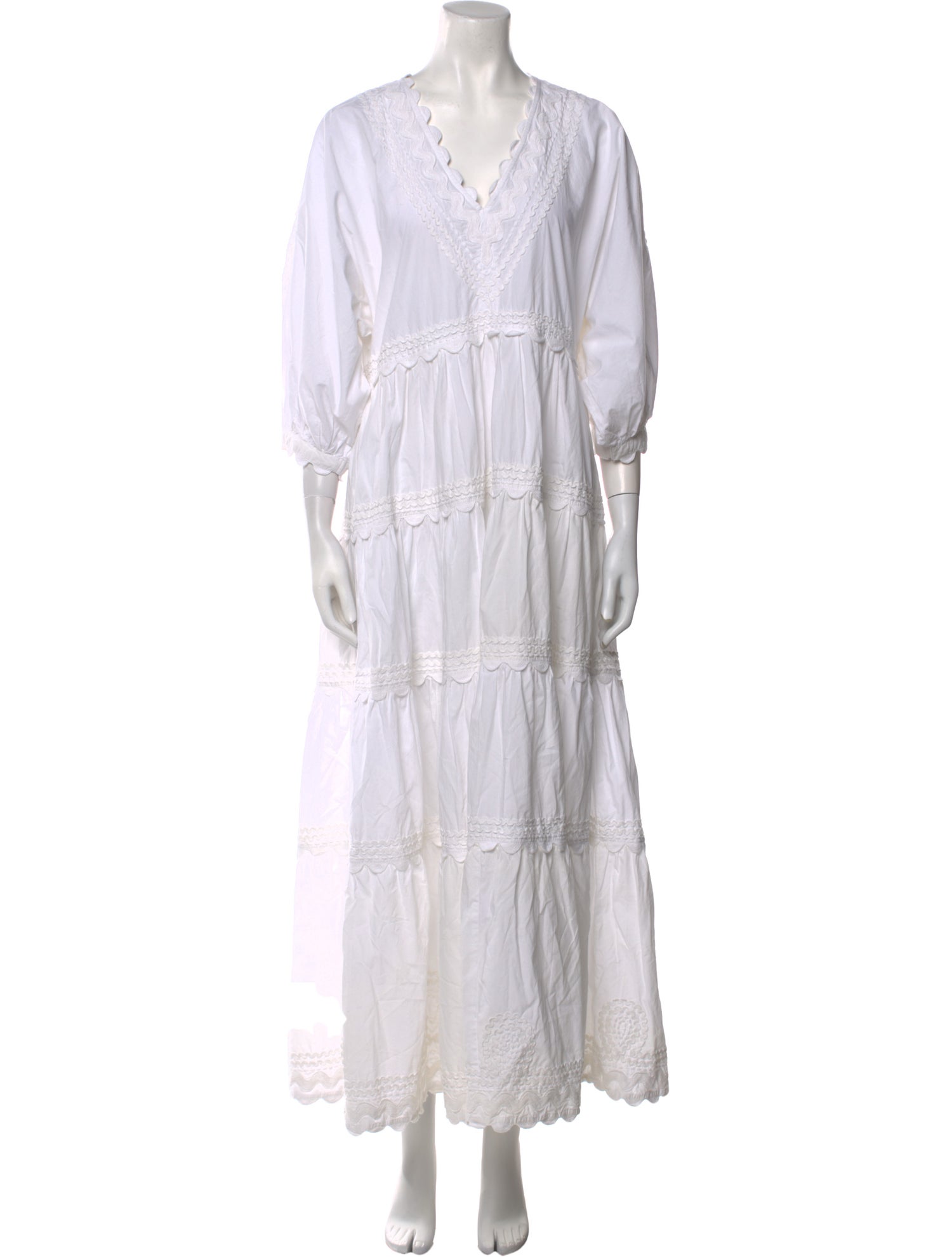 Juliet Dunn V-Neck Long Dress