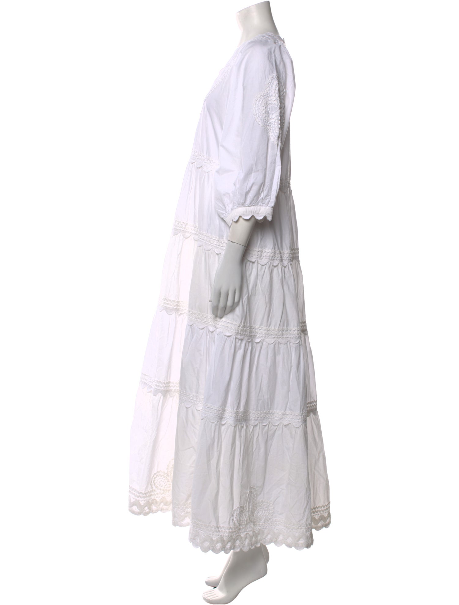 Juliet Dunn V-Neck Long Dress