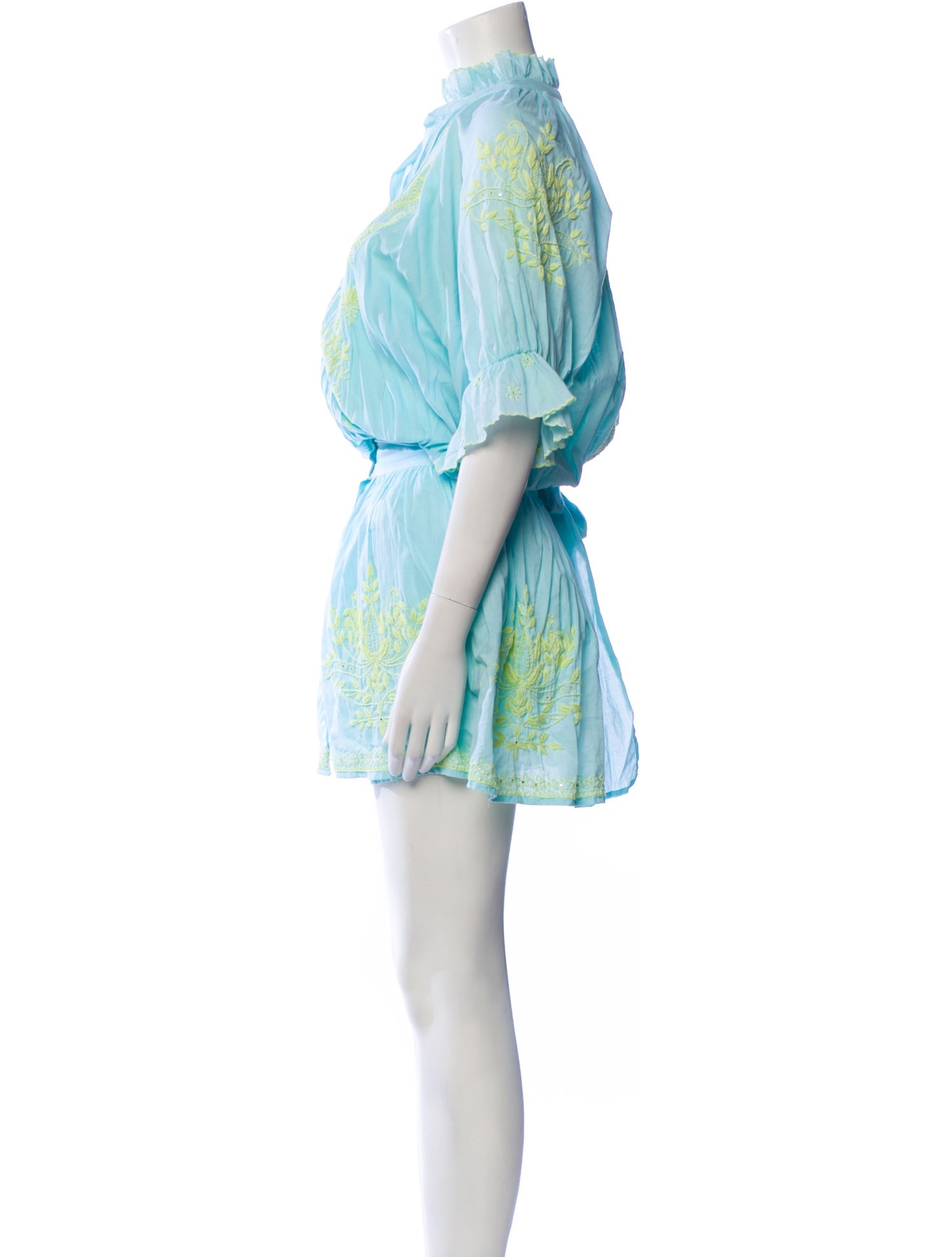 Juliet Dunn Floral Print Knee-Length Dress