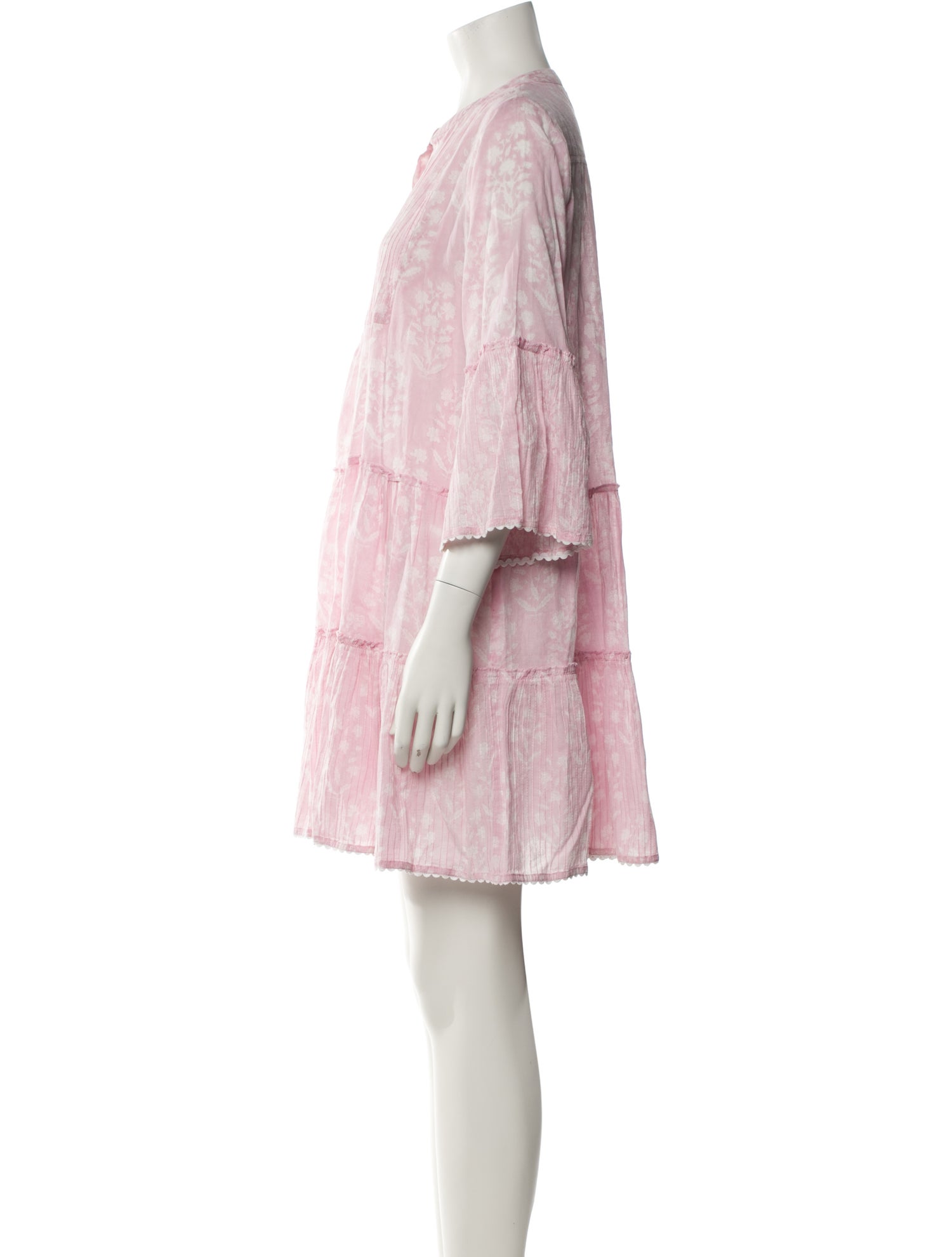 Juliet Dunn Floral Print Mini Dress