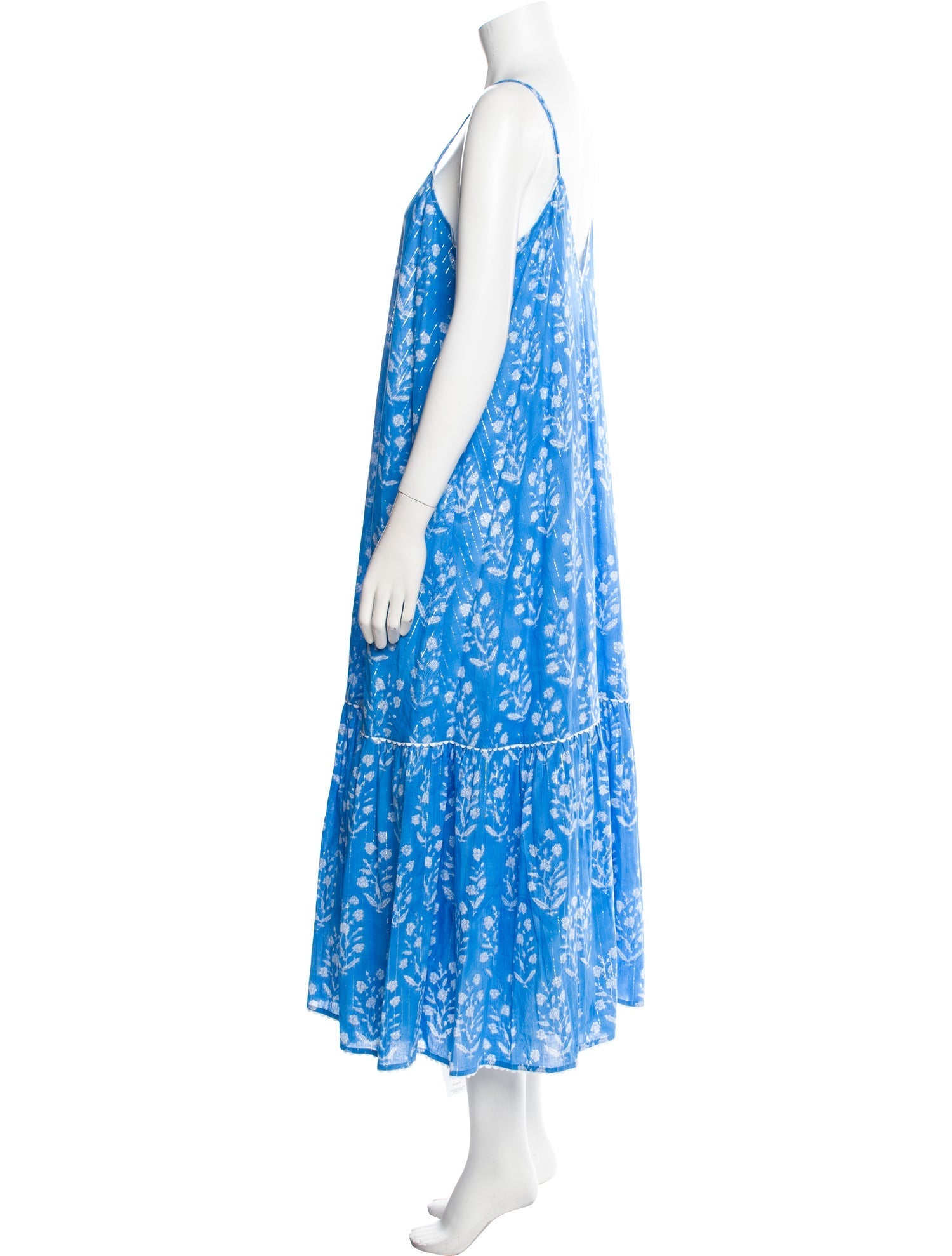 Juliet Dunn Floral Print Long Dress