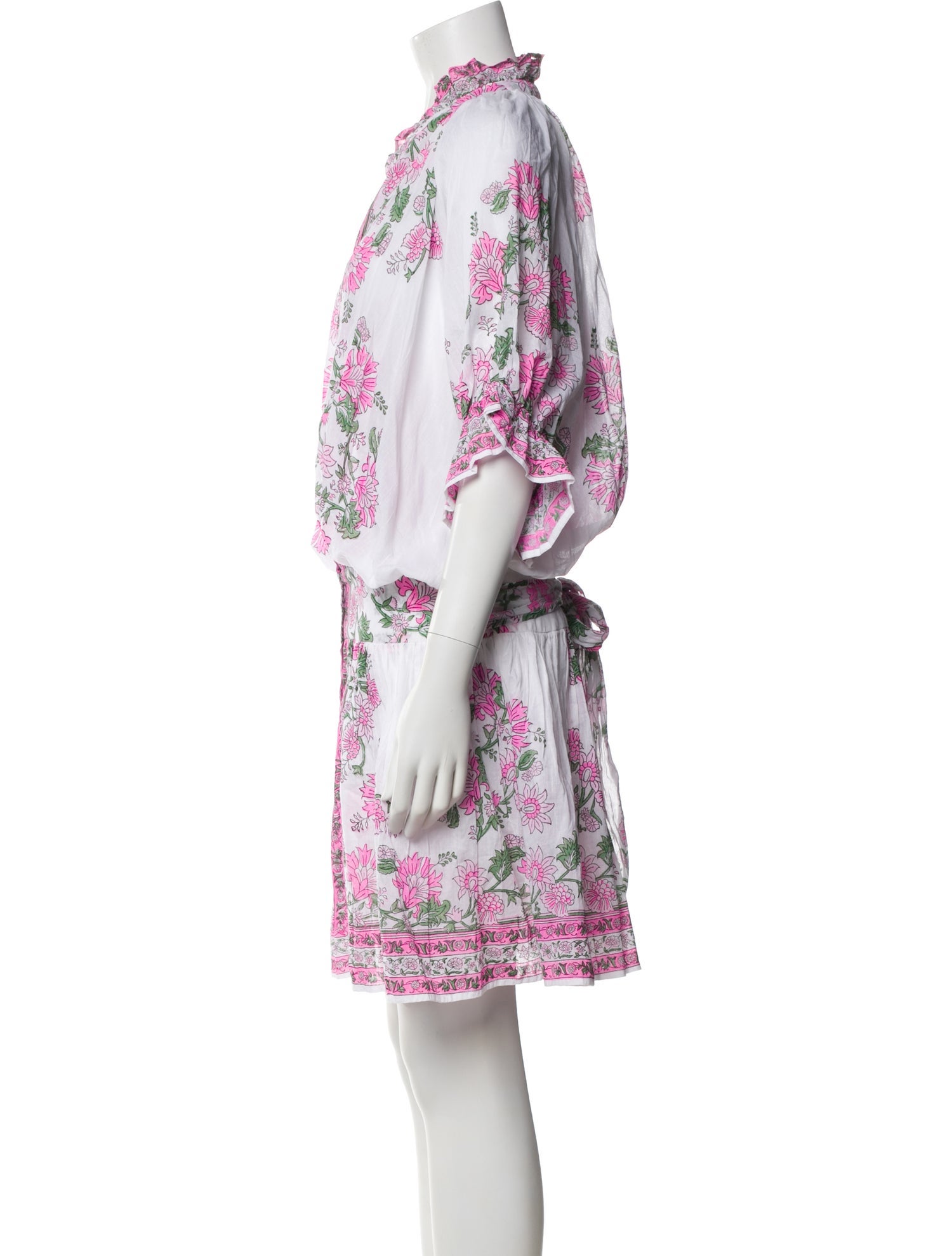 Juliet Dunn Floral Print Mini Dress