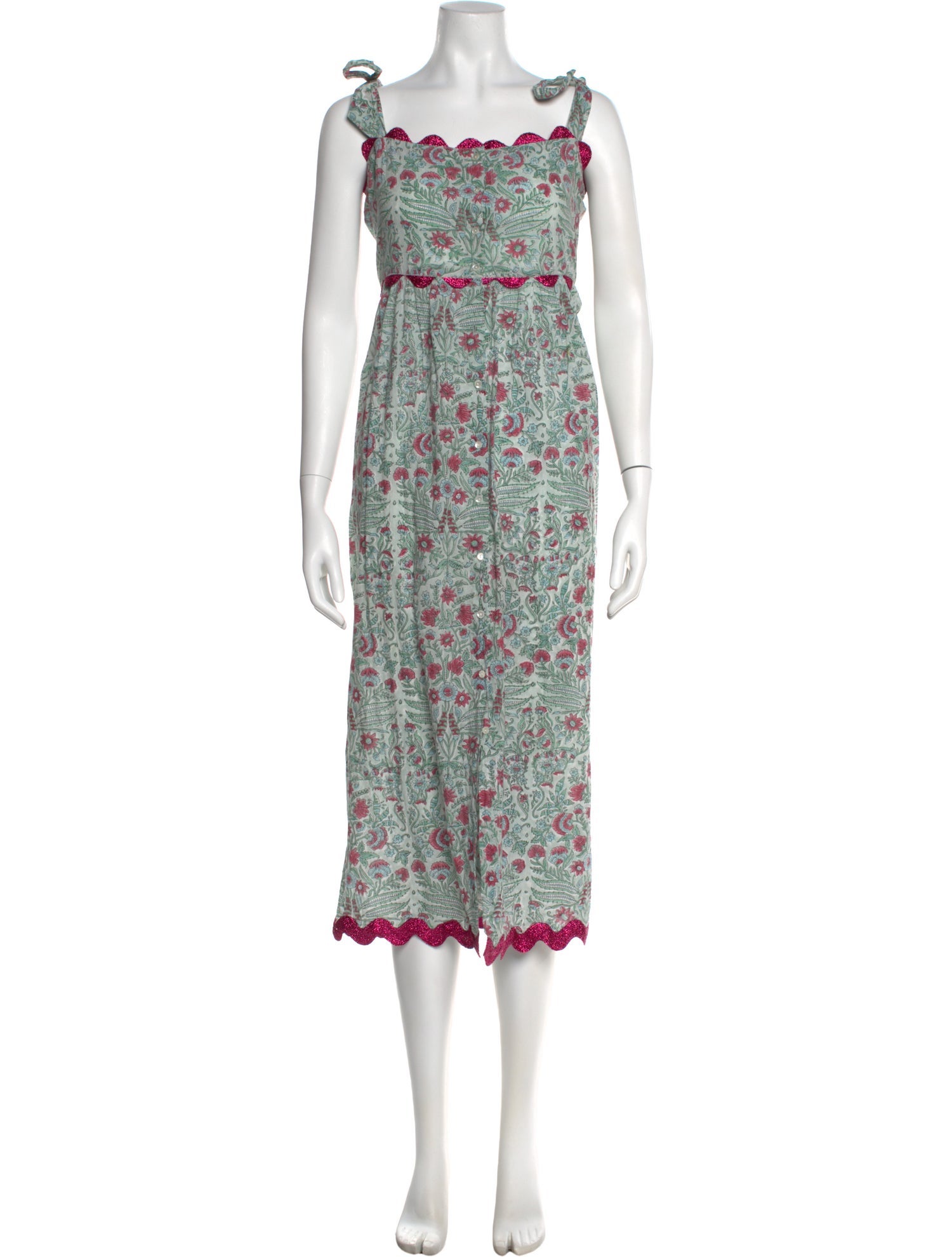 Juliet Dunn Floral Print Long Dress