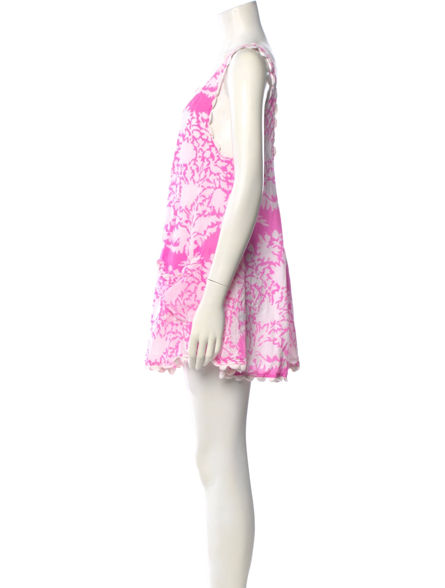 Juliet Dunn Floral Print Mini Dress