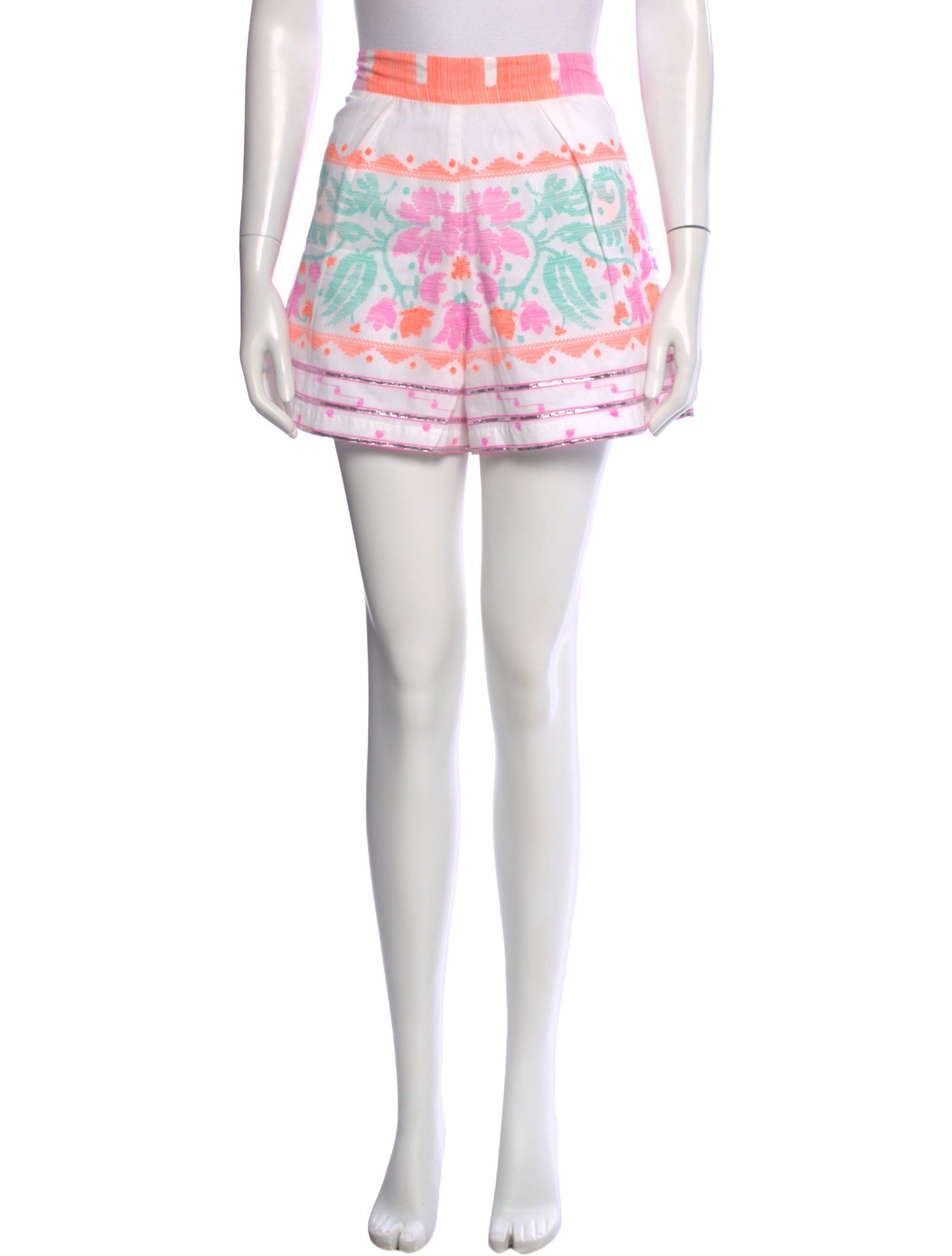 Juliet Dunn Printed Mini Shorts