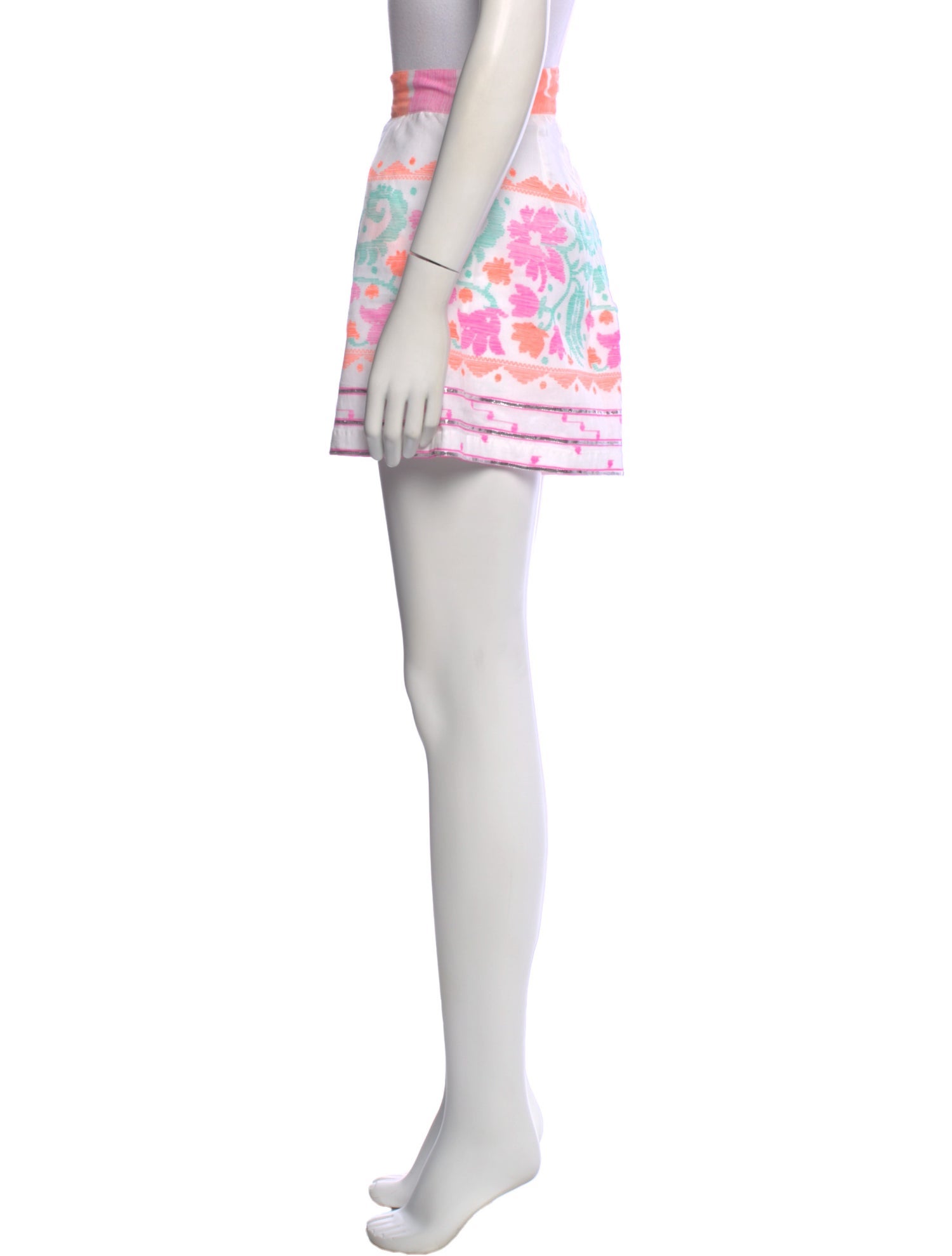 Juliet Dunn Printed Mini Shorts