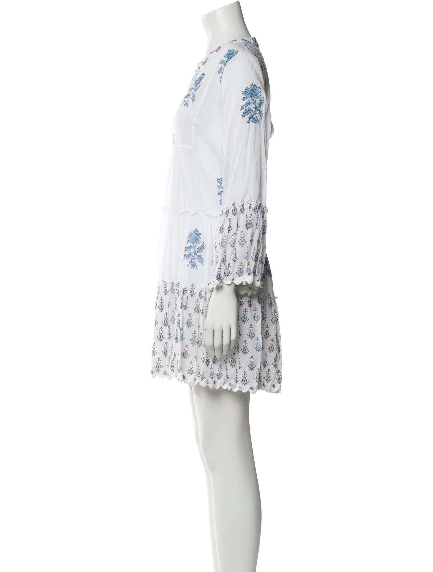 Juliet Dunn Floral Print Mini Dress