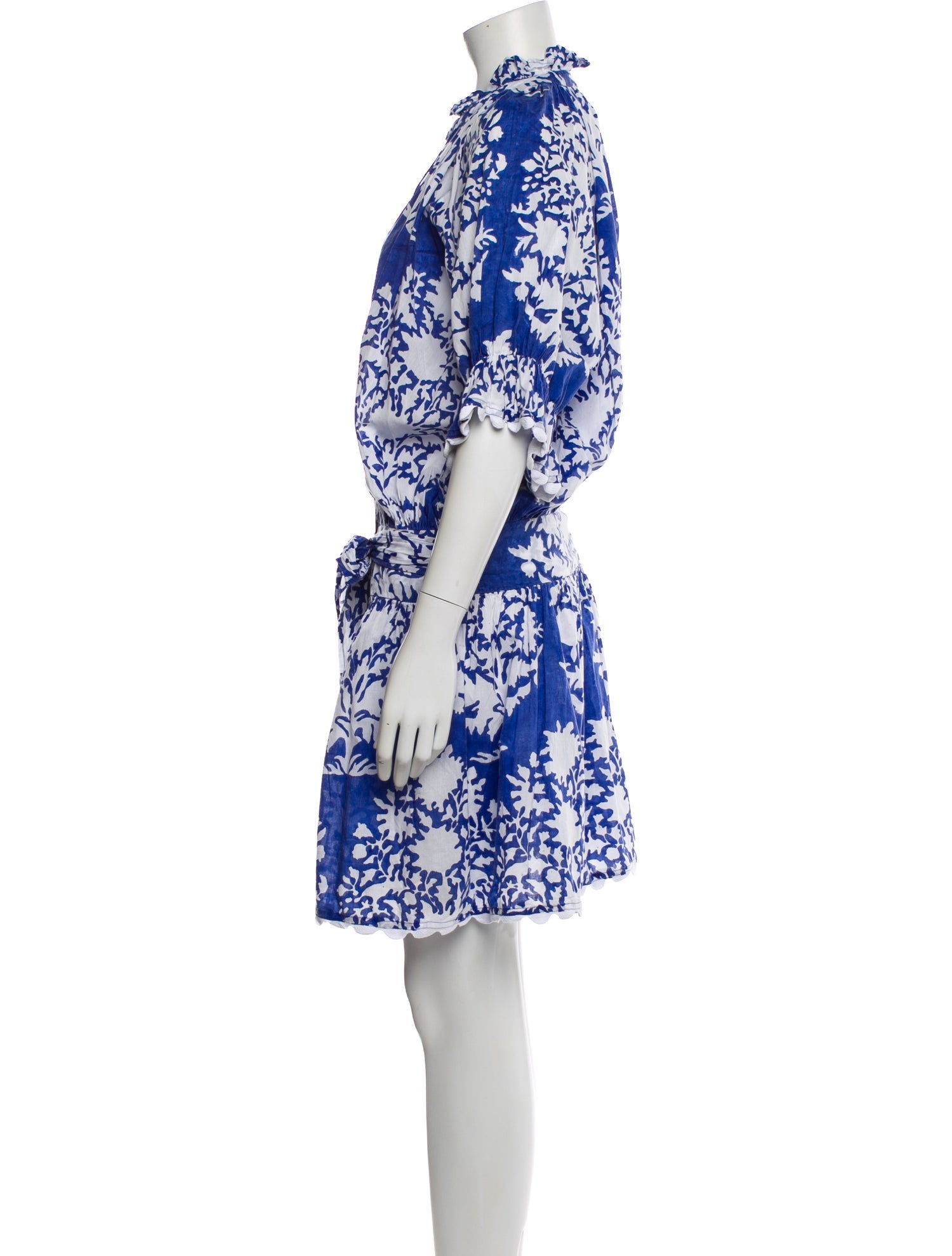 Juliet Dunn Floral Print Mini Dress