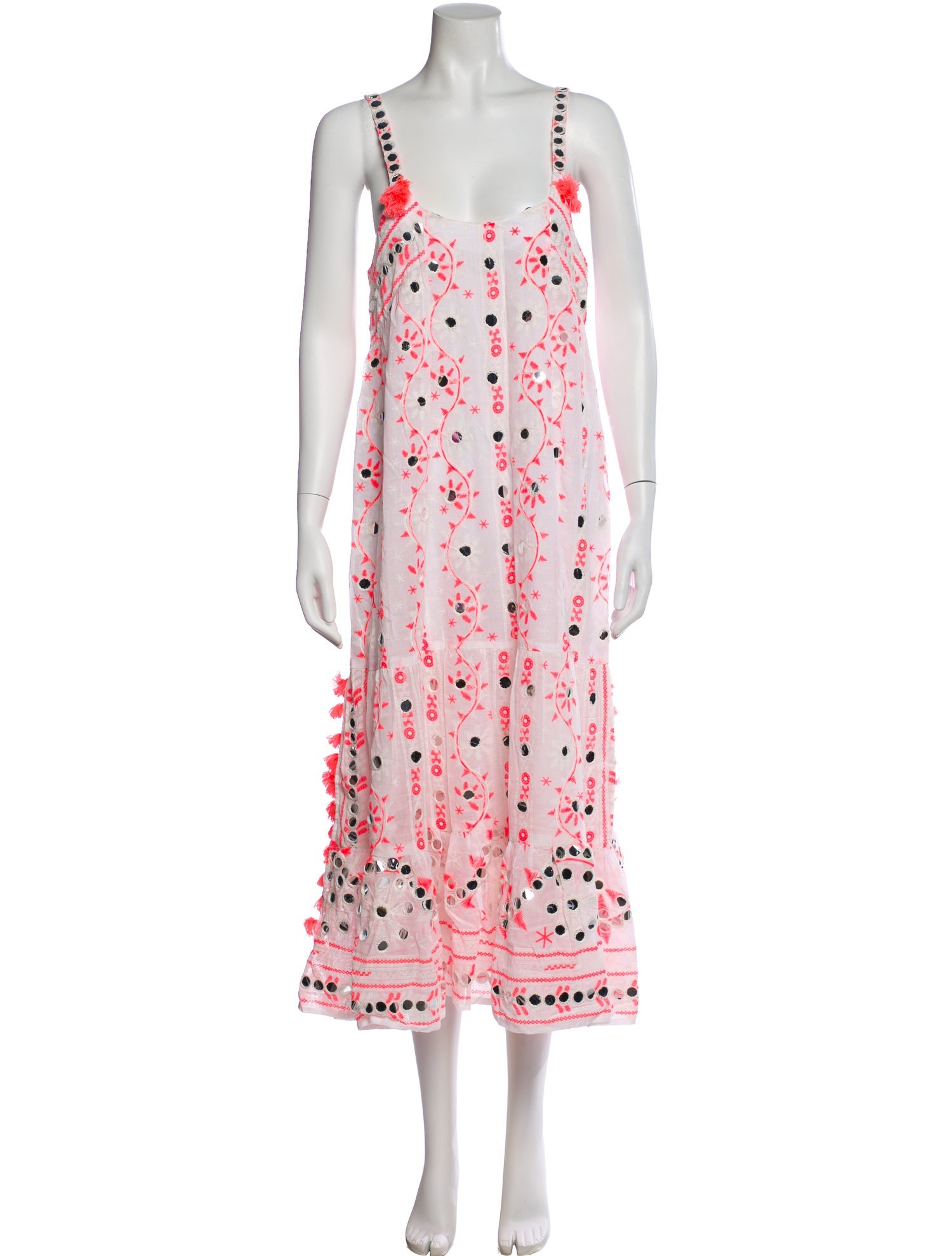 Juliet Dunn Floral Print Long Dress