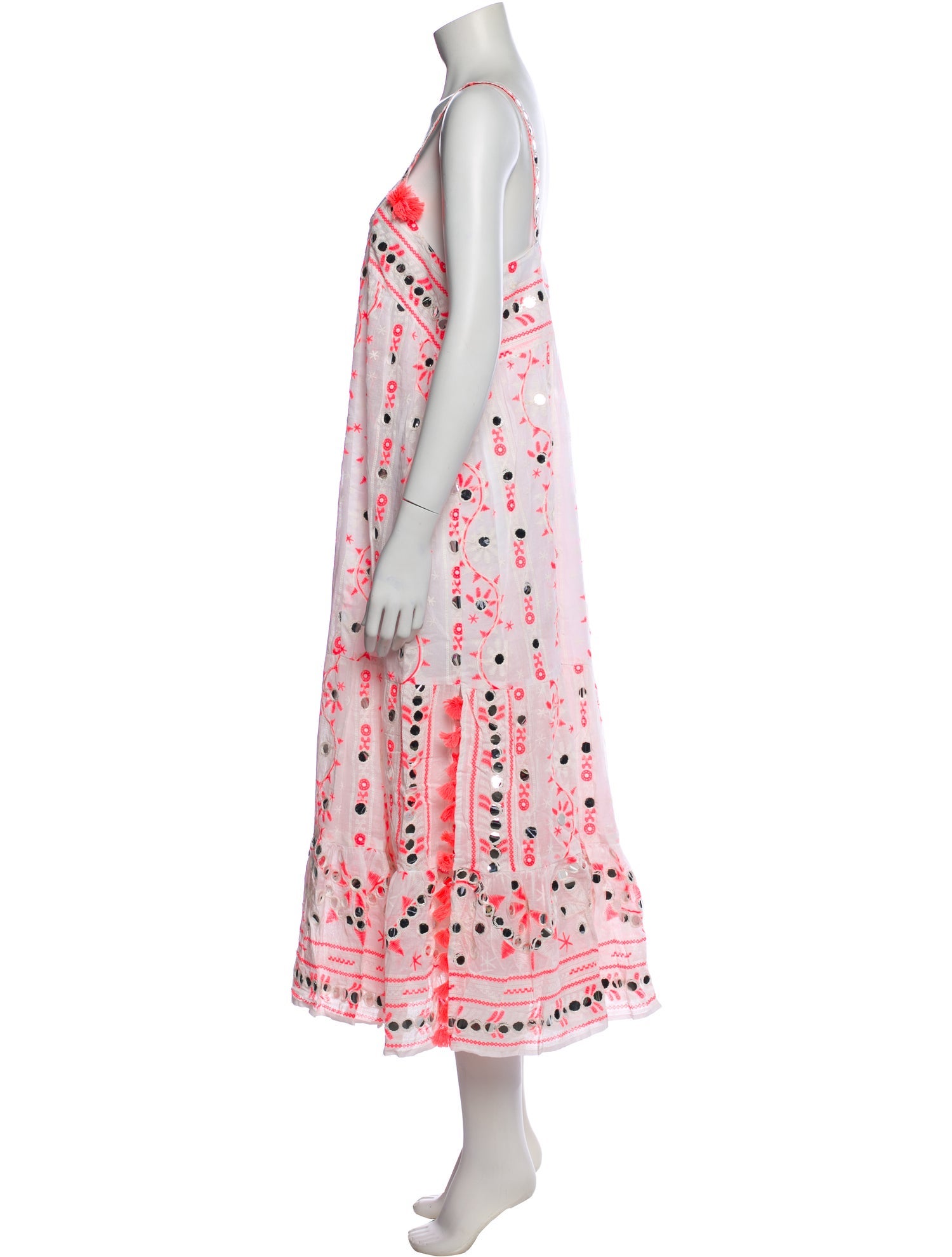Juliet Dunn Floral Print Long Dress