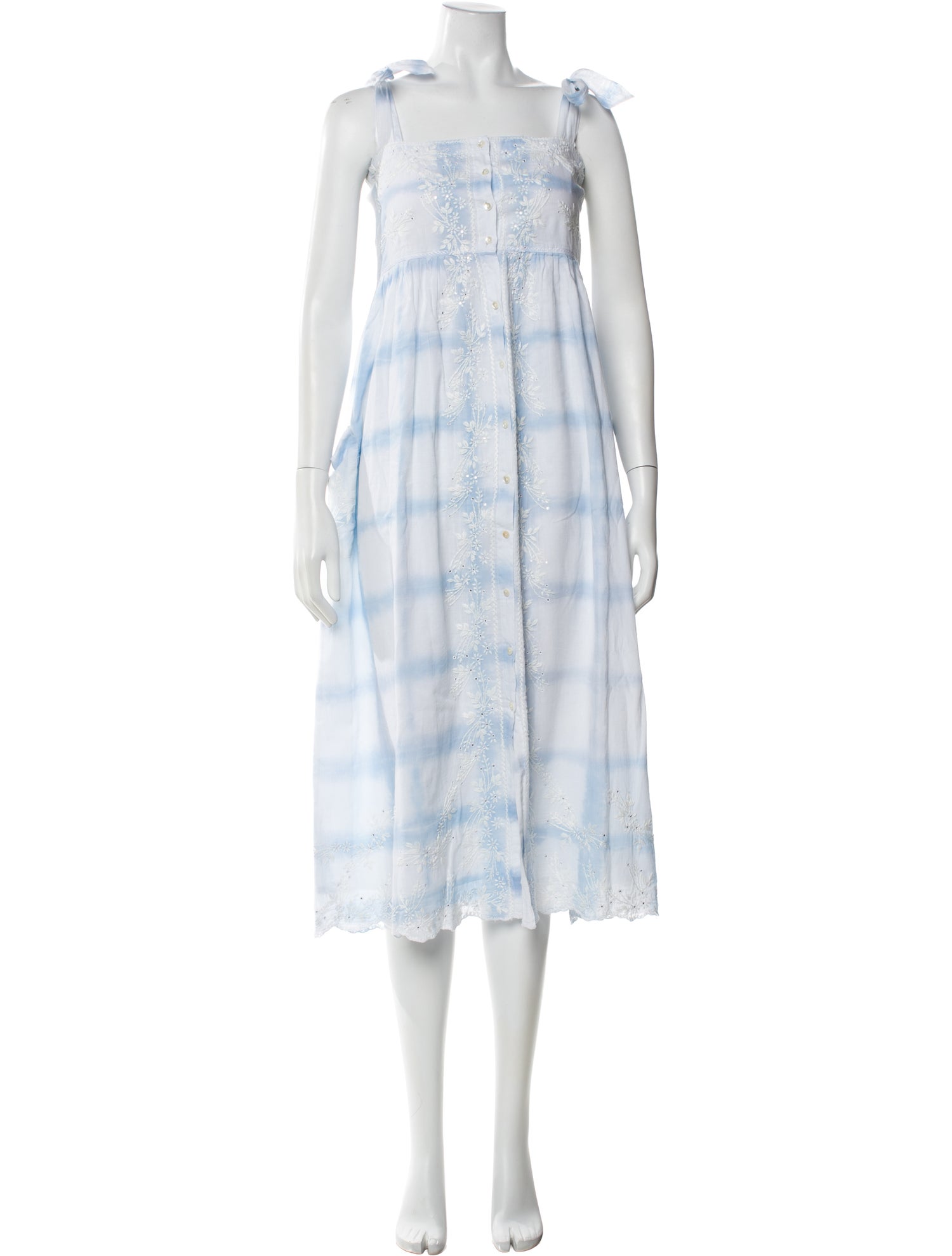 Juliet Dunn Tie-Dye Print Midi Length Dress