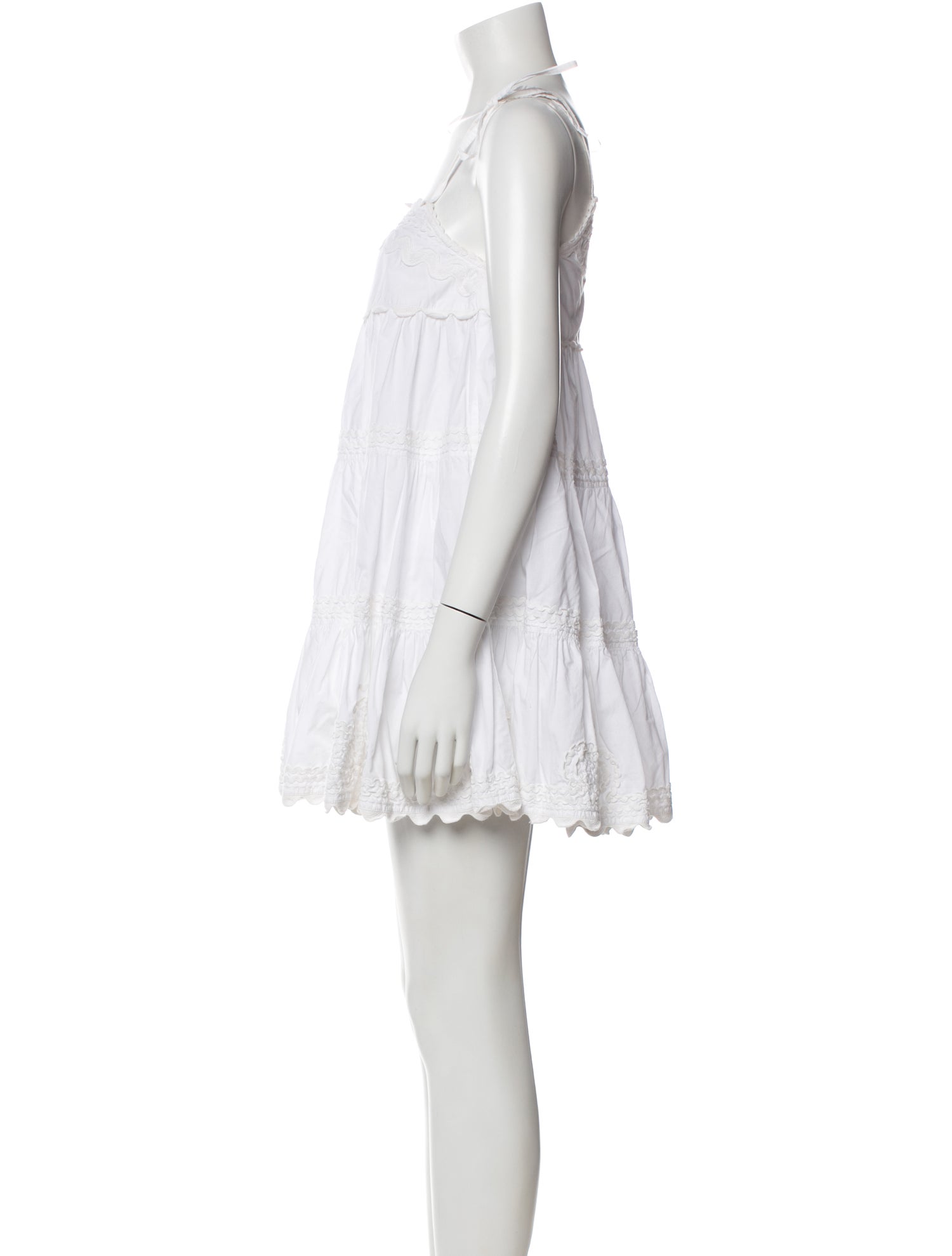 Juliet Dunn Square Neckline Mini Dress