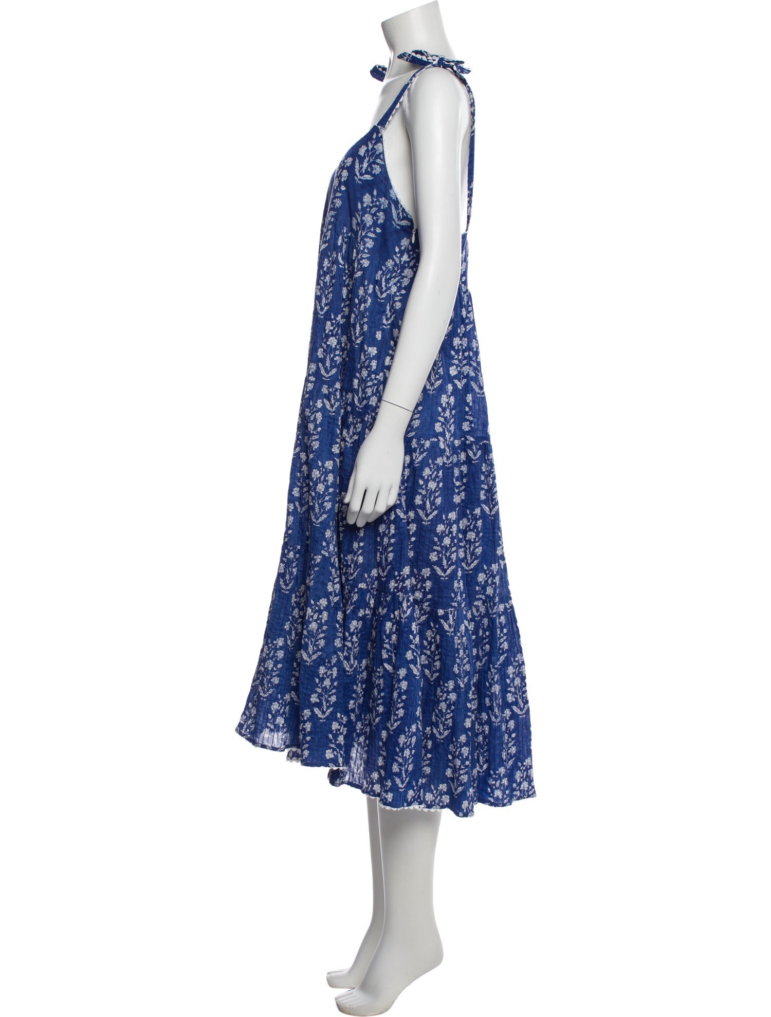 Juliet Dunn Floral Print Long Dress