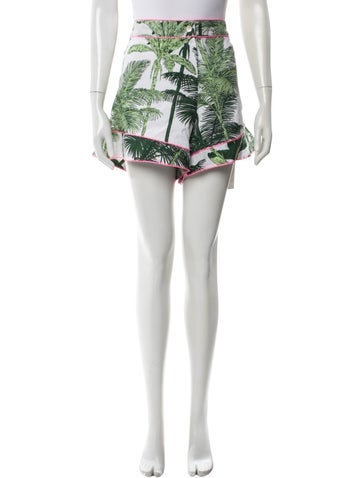 Pre-owned Juliet Dunn Printed Mini Shorts In Multi
