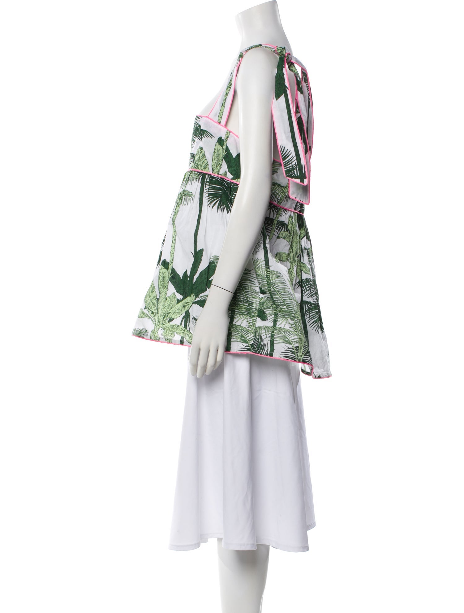 Juliet Dunn Graphic Print Square Neckline Top