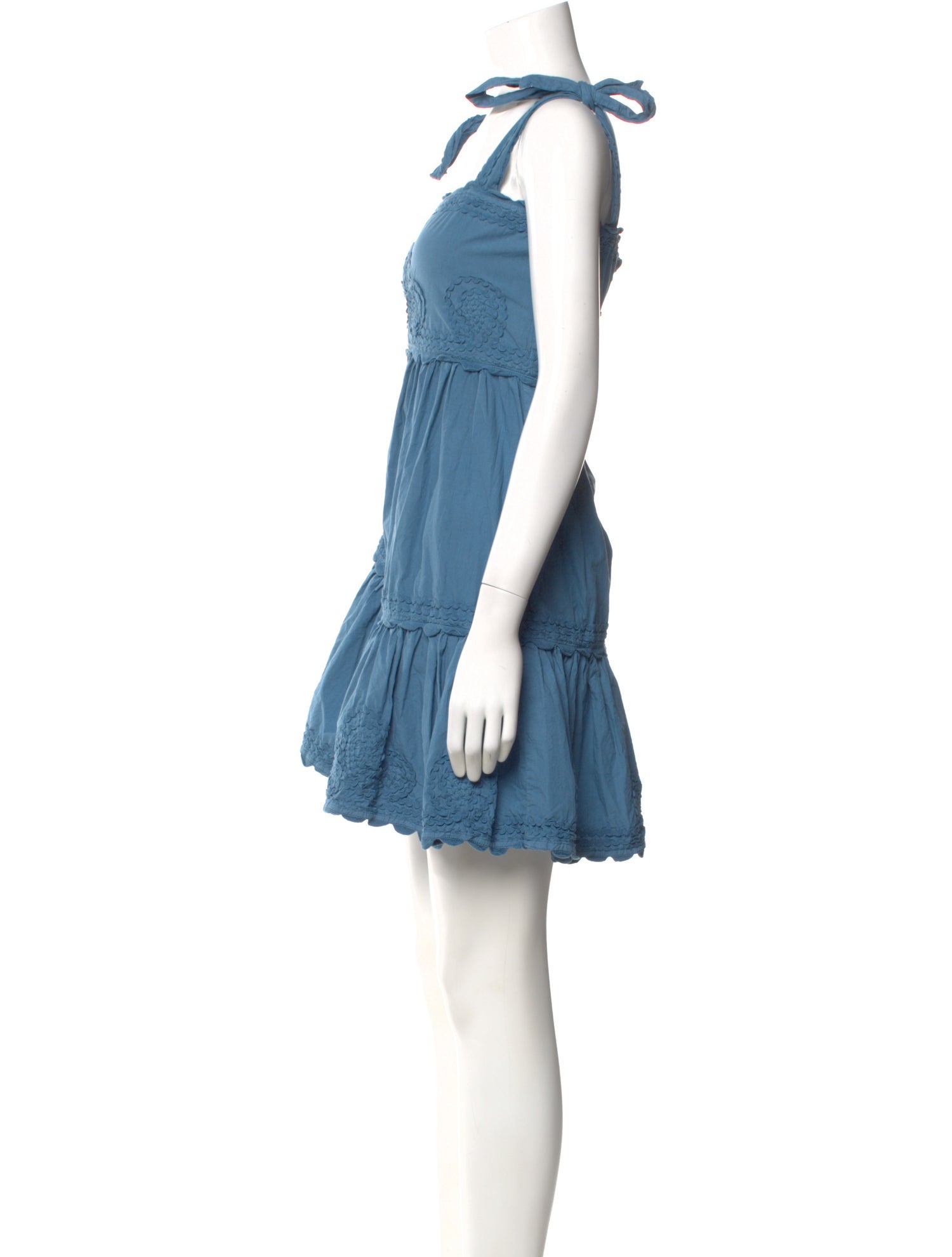 Juliet Dunn Square Neckline Mini Dress