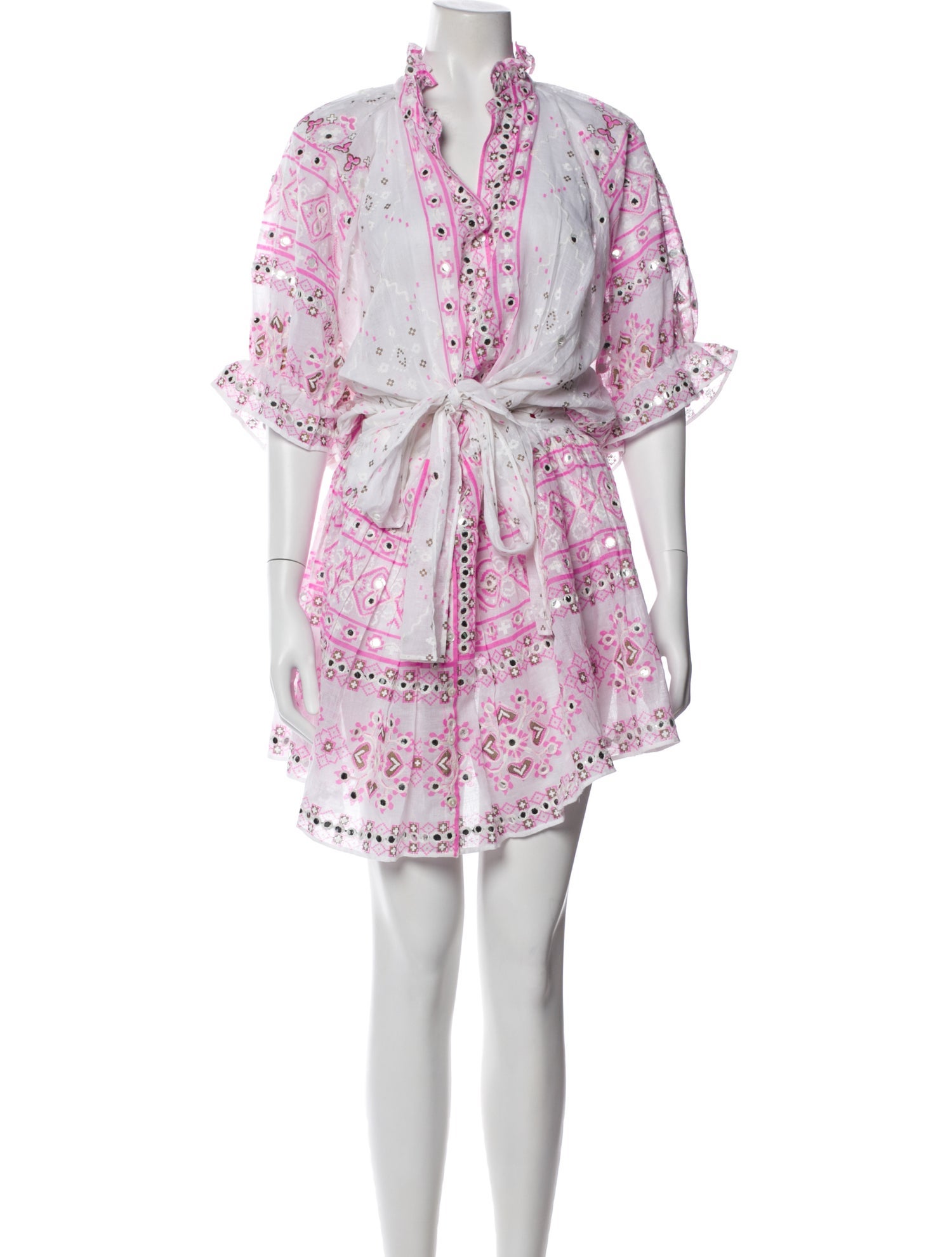 Juliet Dunn Floral Print Mini Dress w/ Tags