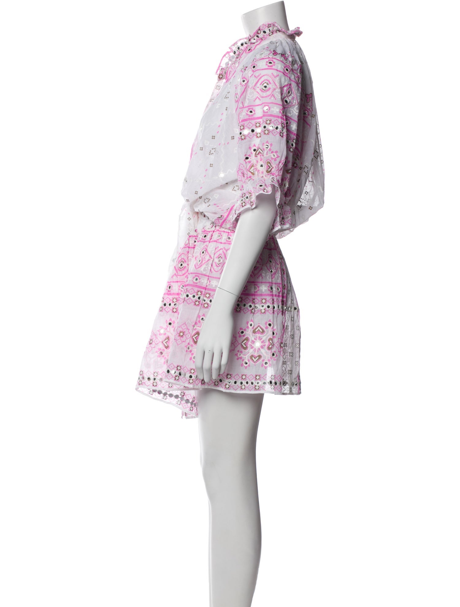 Juliet Dunn Floral Print Mini Dress w/ Tags