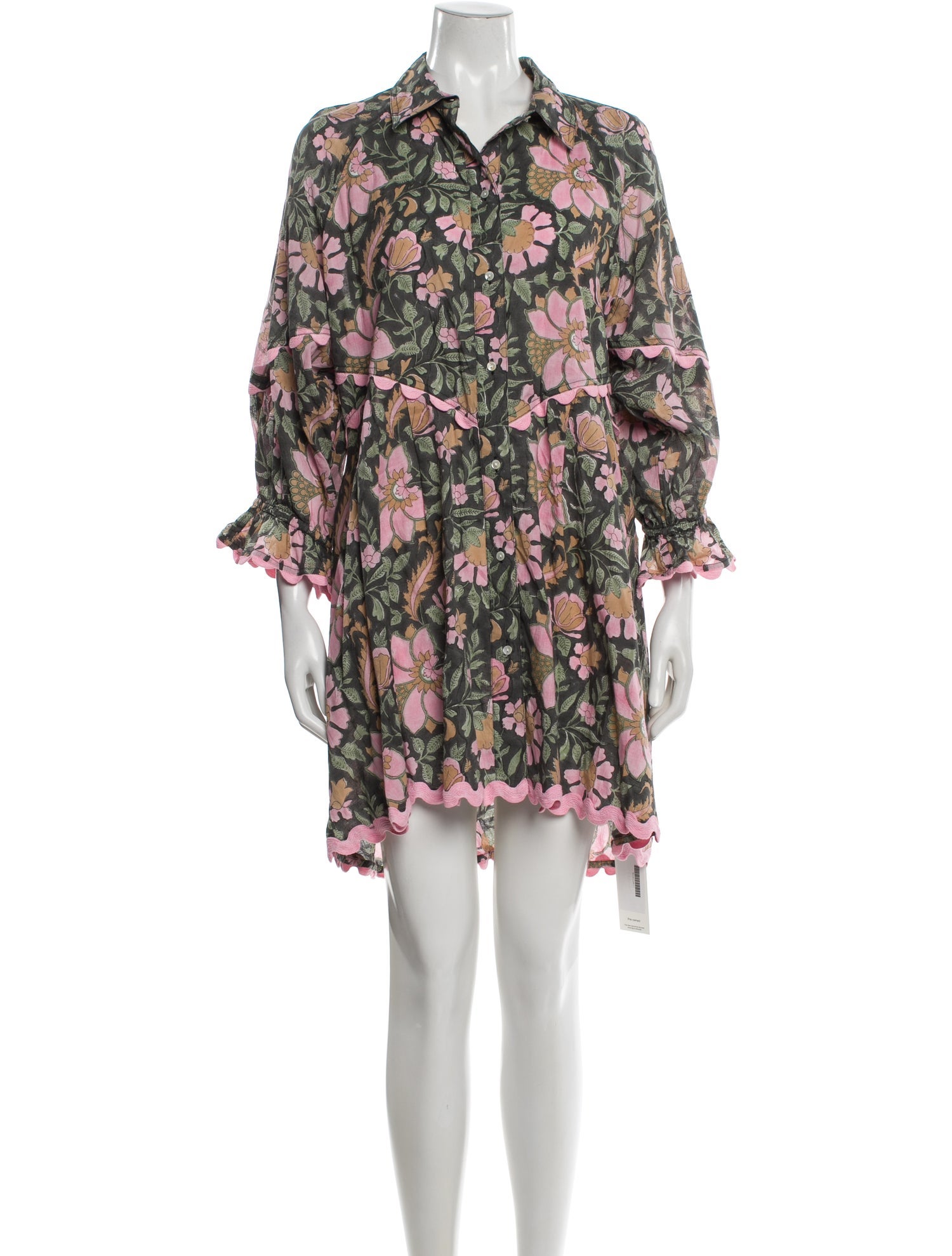 Juliet Dunn Floral Print Mini Dress