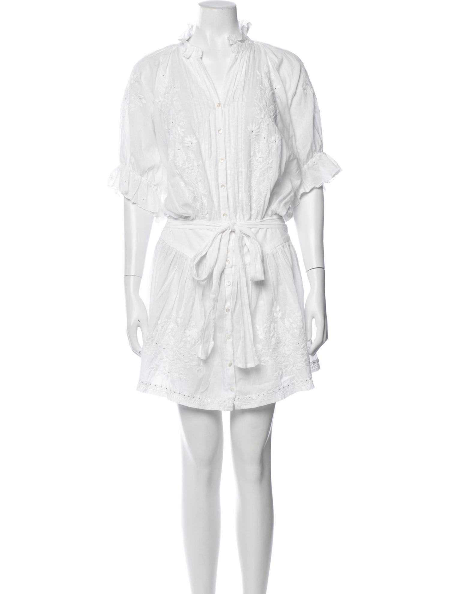 Juliet Dunn V-Neck Mini Dress