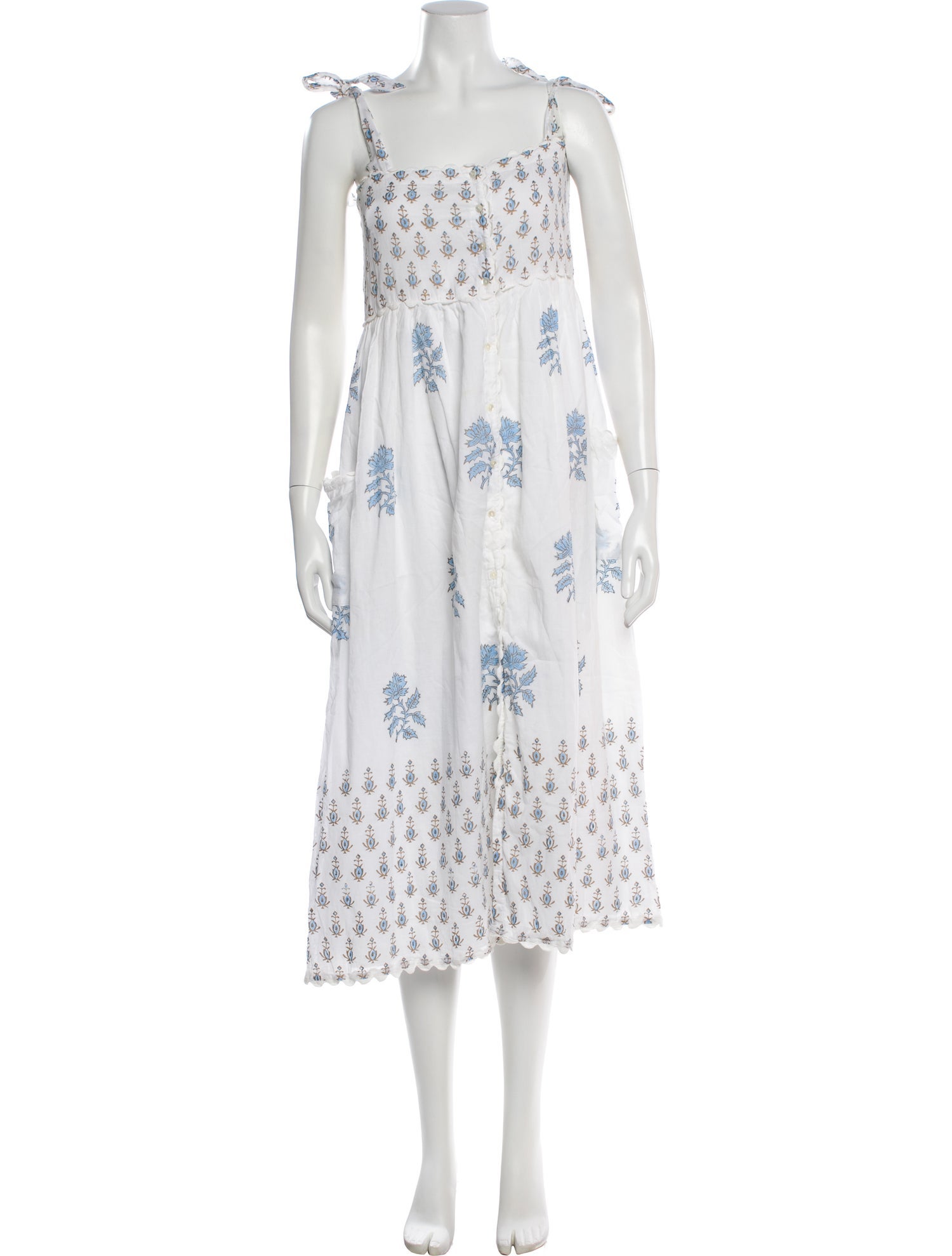 Juliet Dunn Floral Print Long Dress