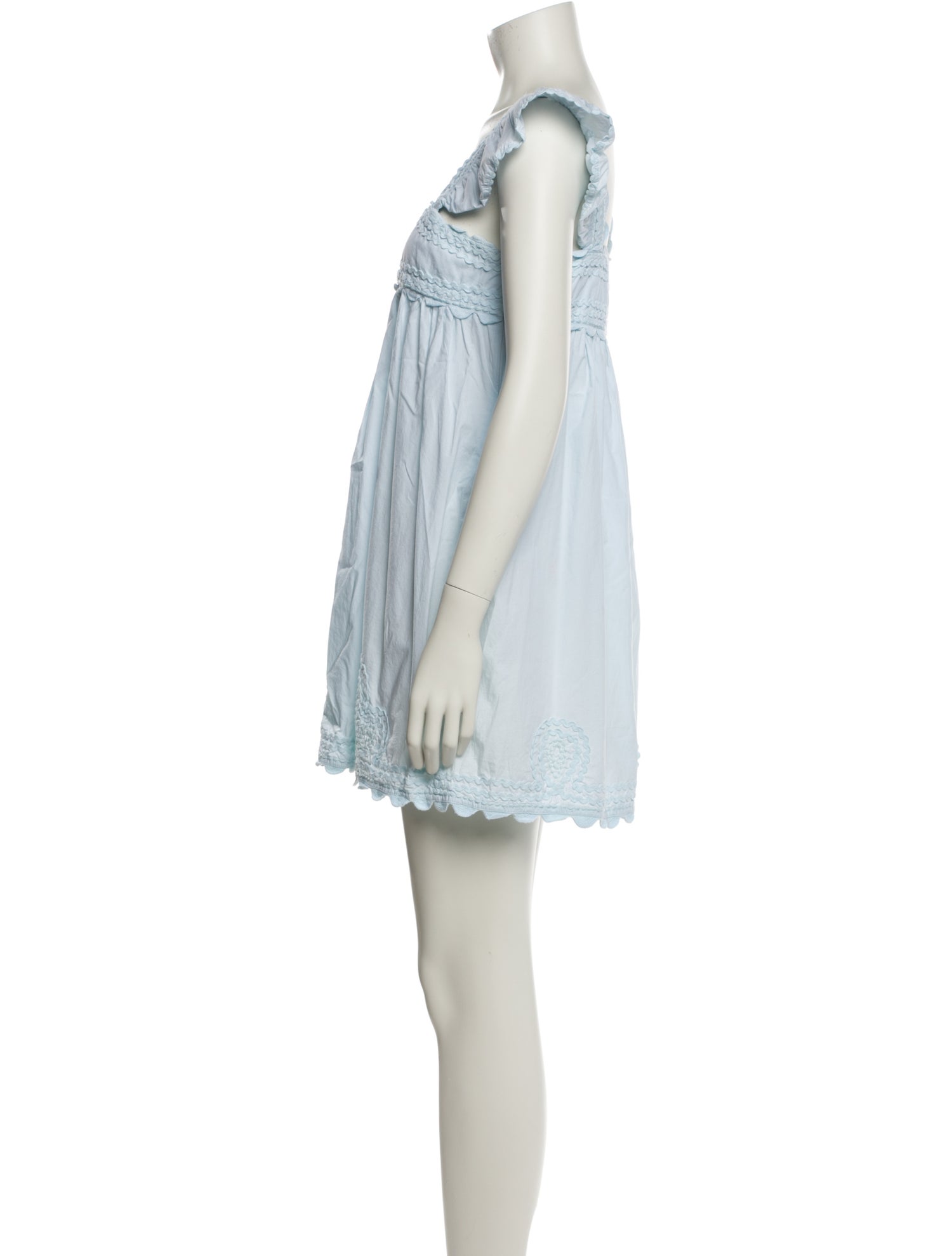 Juliet Dunn Square Neckline Mini Dress