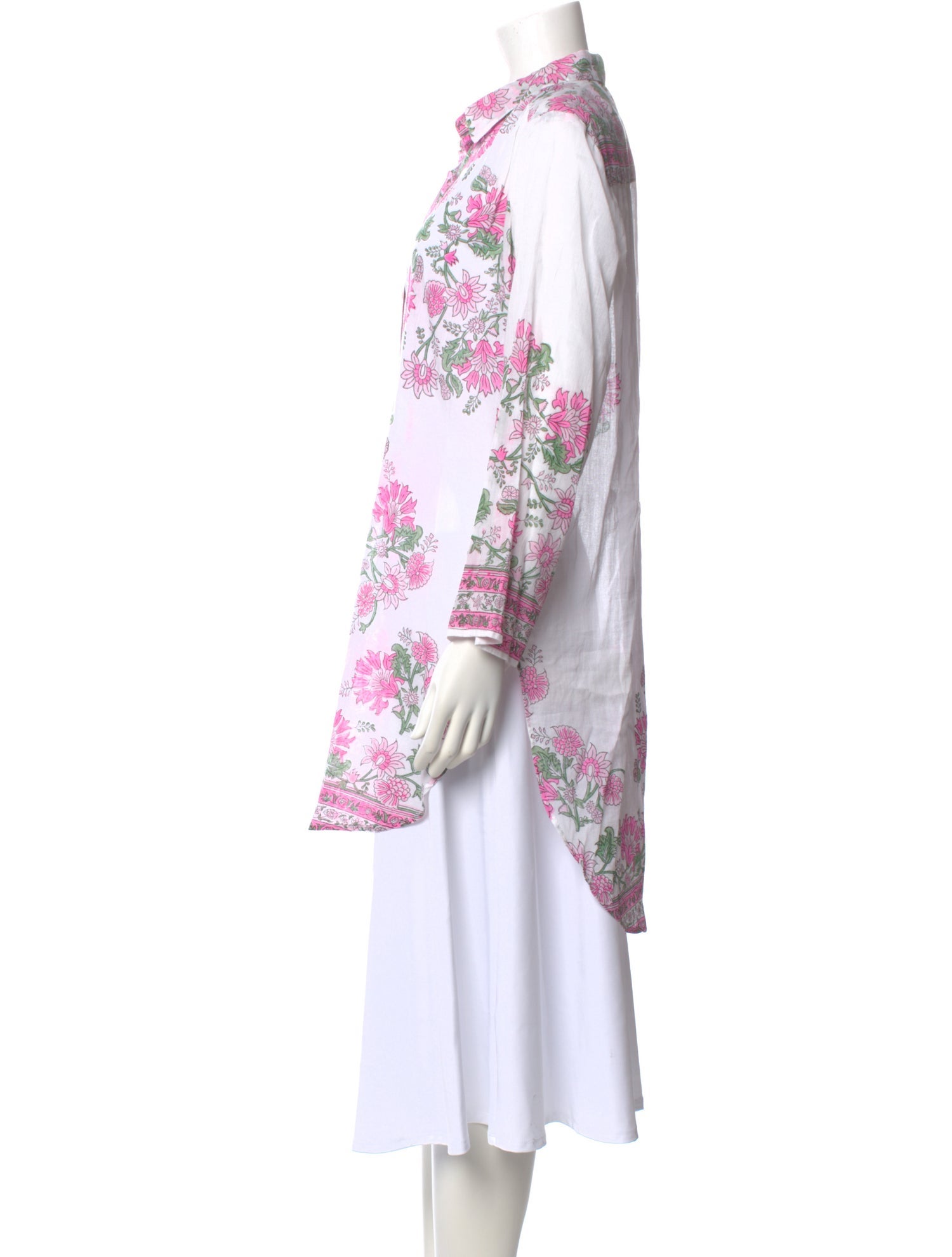 Juliet Dunn Floral Print Long Sleeve Top