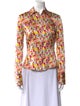 Julien Macdonald Silk Floral Print Button-Up Top