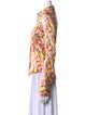 Julien Macdonald Silk Floral Print Button-Up Top