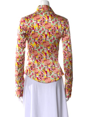 Julien Macdonald Silk Floral Print Button-Up Top