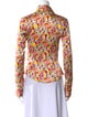 Julien Macdonald Silk Floral Print Button-Up Top