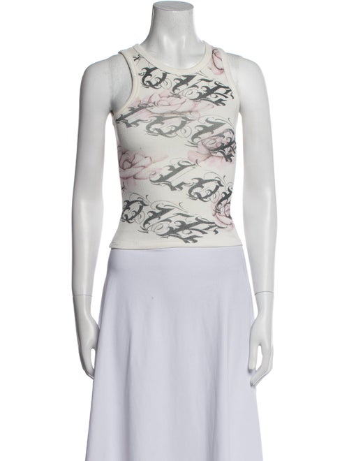 Juliet Johnstone Graphic Print Scoop Neck Top