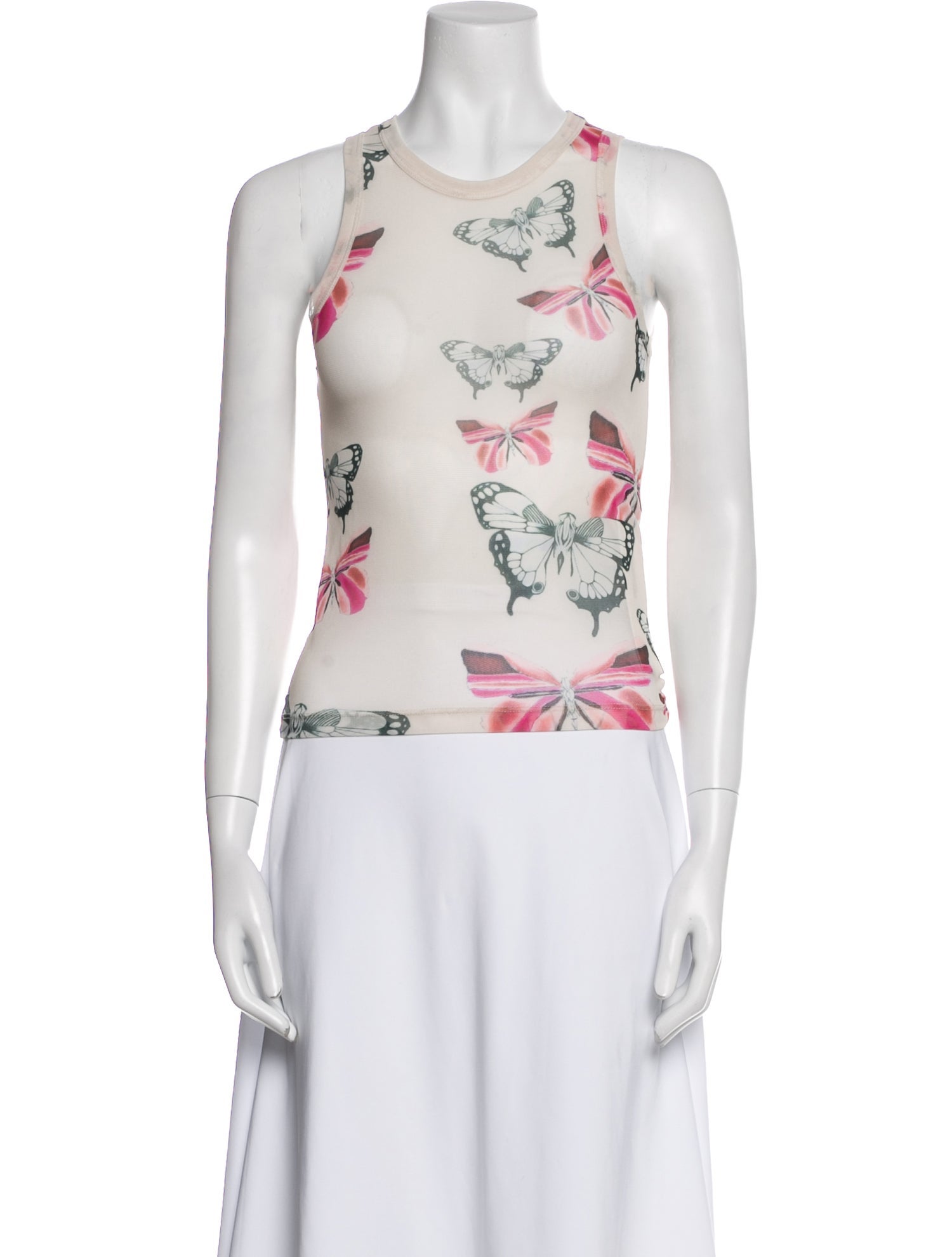 Juliet Johnstone Floral Print Scoop Neck Top